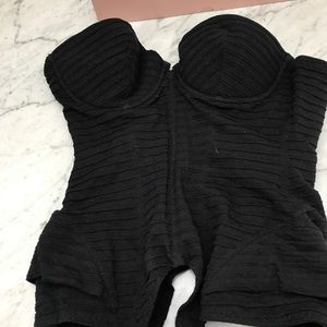 Agent Provocateur Black Ribbed Corset 36C